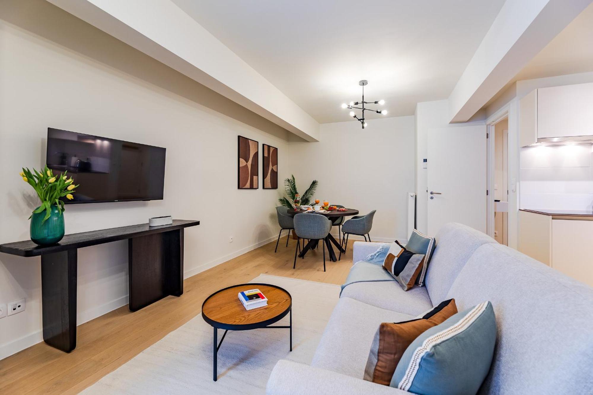 Diamant 1BR Apartment Brussel Bagian luar foto