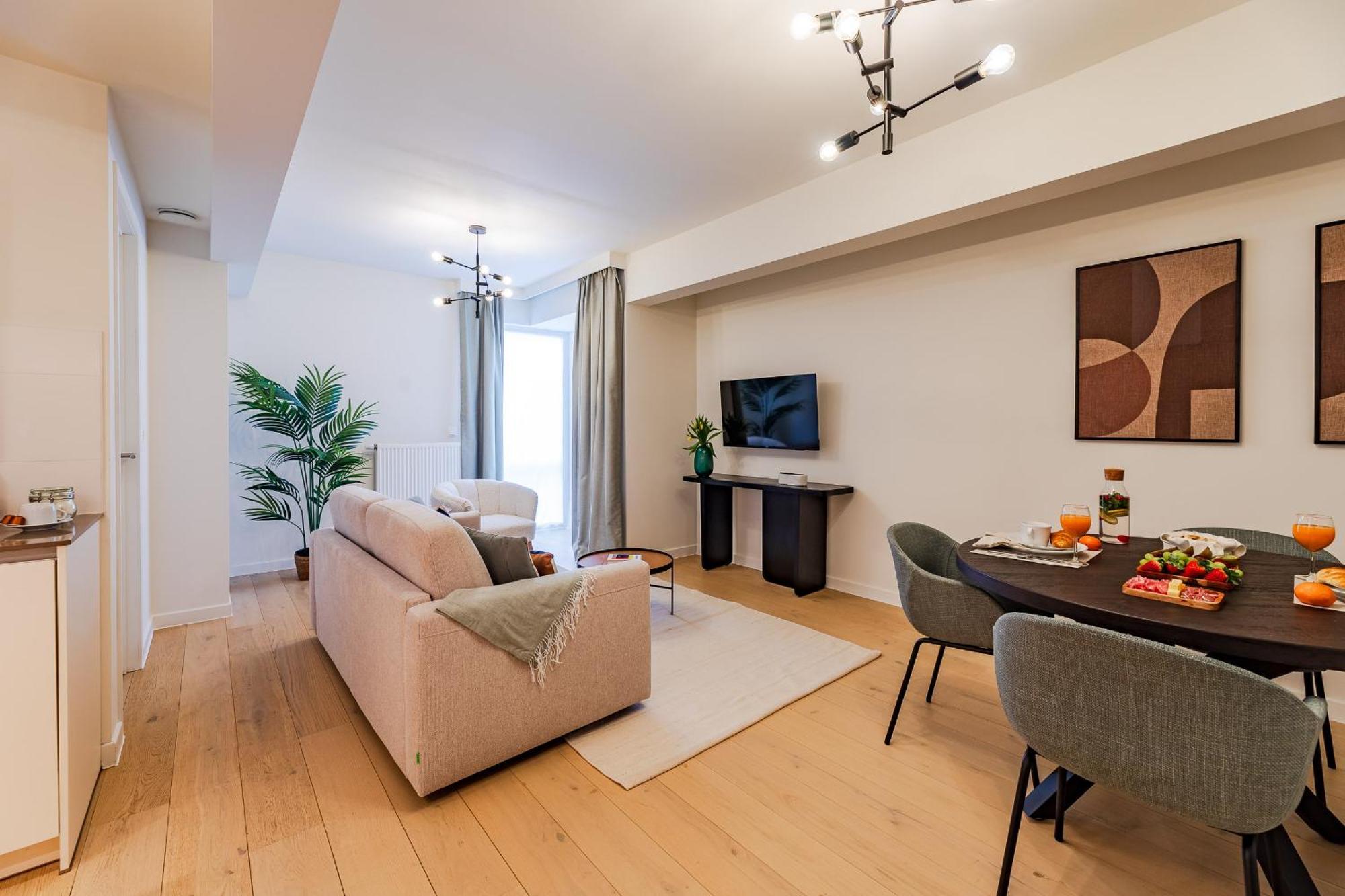 Diamant 1BR Apartment Brussel Bagian luar foto