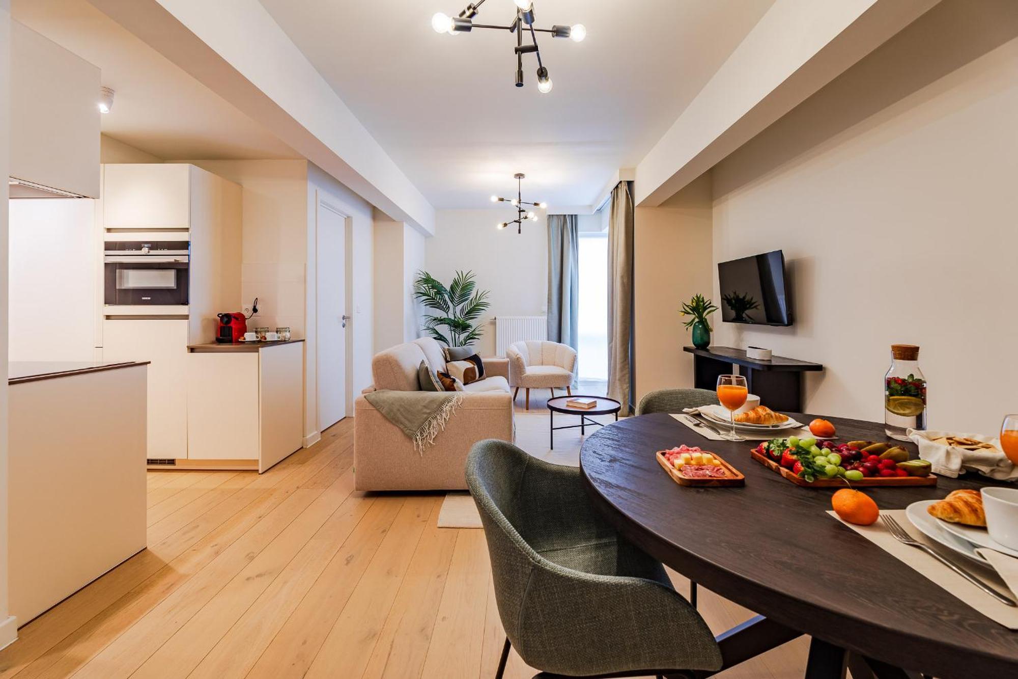 Diamant 1BR Apartment Brussel Bagian luar foto
