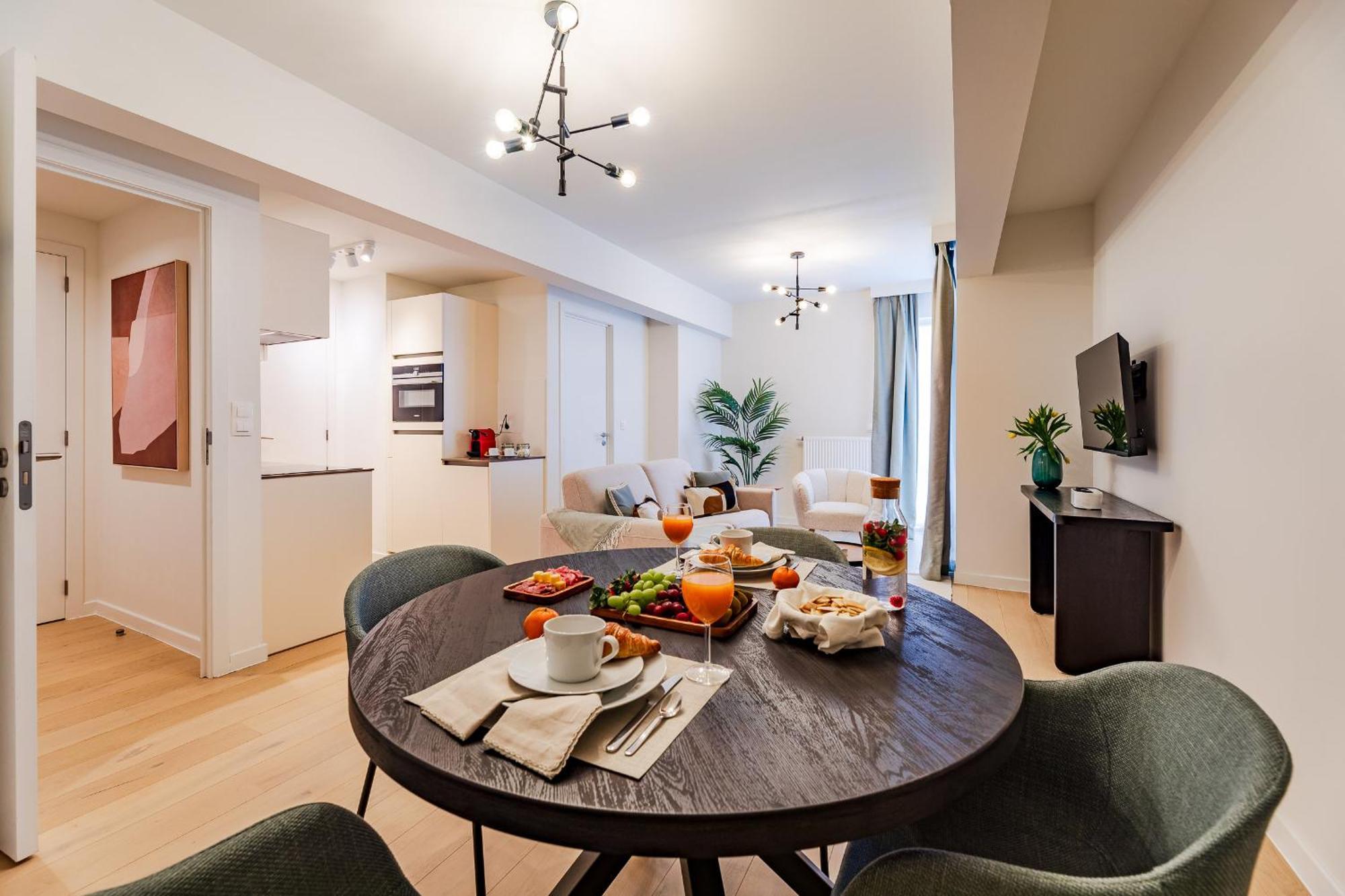 Diamant 1BR Apartment Brussel Bagian luar foto