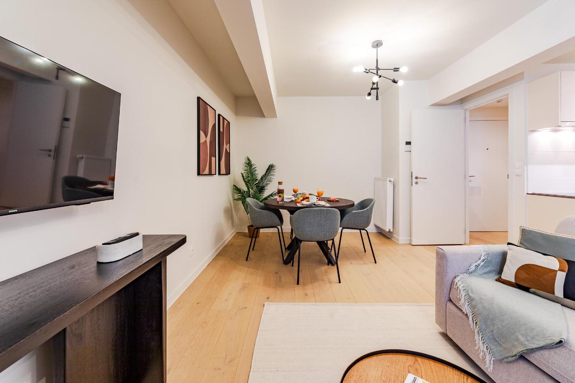 Diamant 1BR Apartment Brussel Bagian luar foto