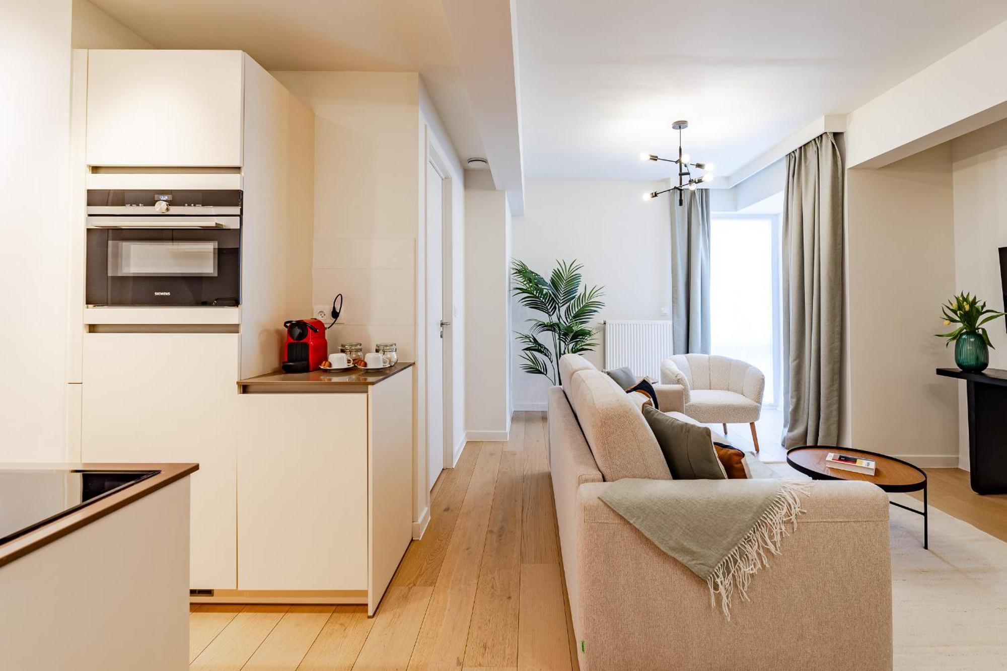 Diamant 1BR Apartment Brussel Bagian luar foto