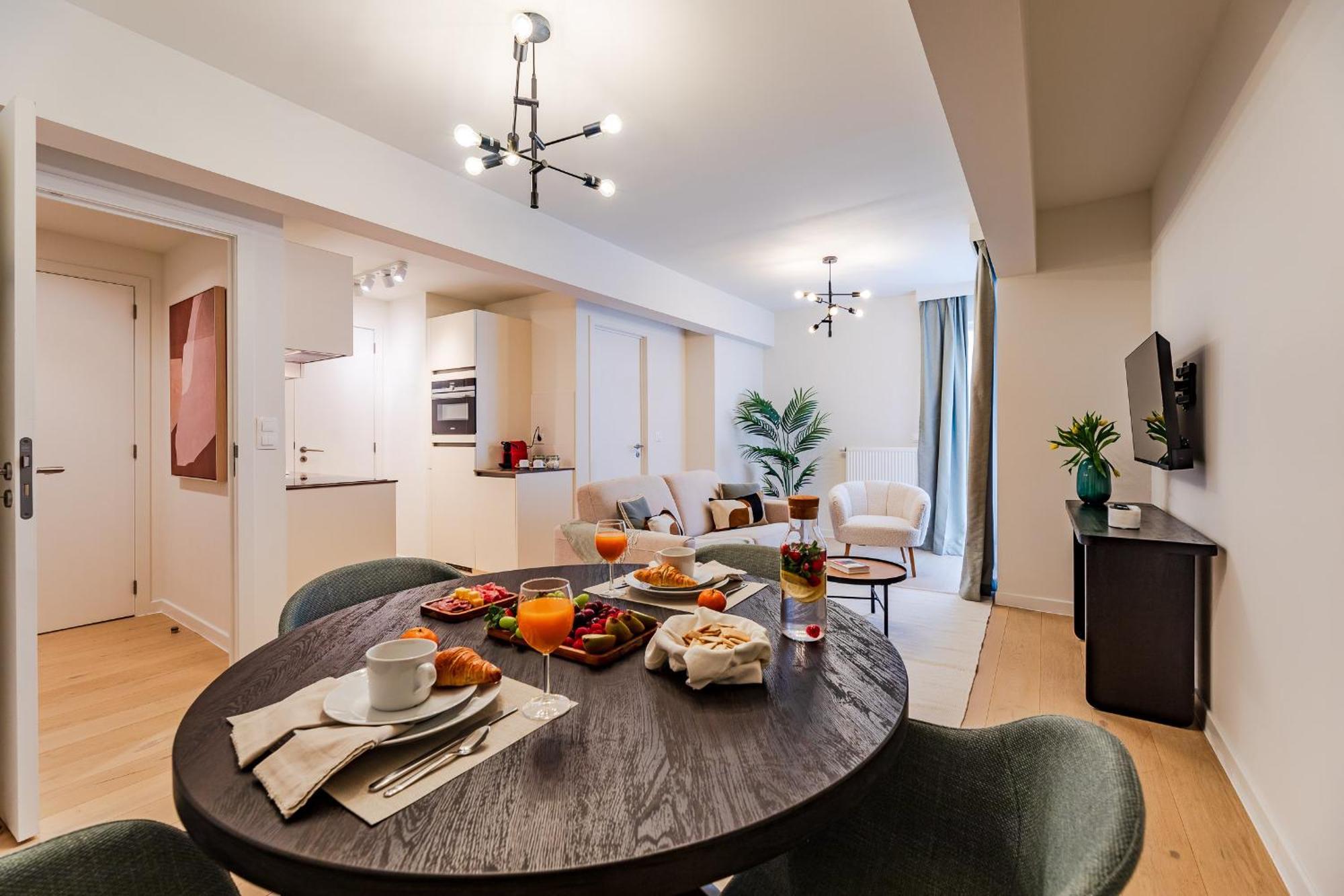Diamant 1BR Apartment Brussel Bagian luar foto