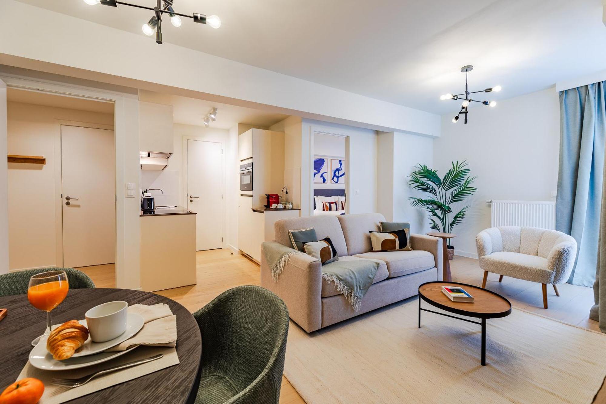 Diamant 1BR Apartment Brussel Bagian luar foto