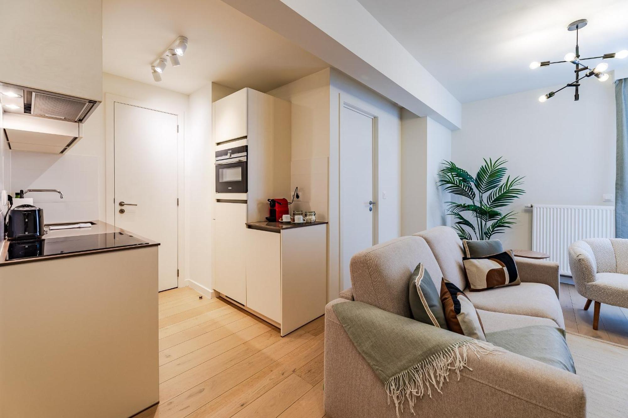 Diamant 1BR Apartment Brussel Bagian luar foto