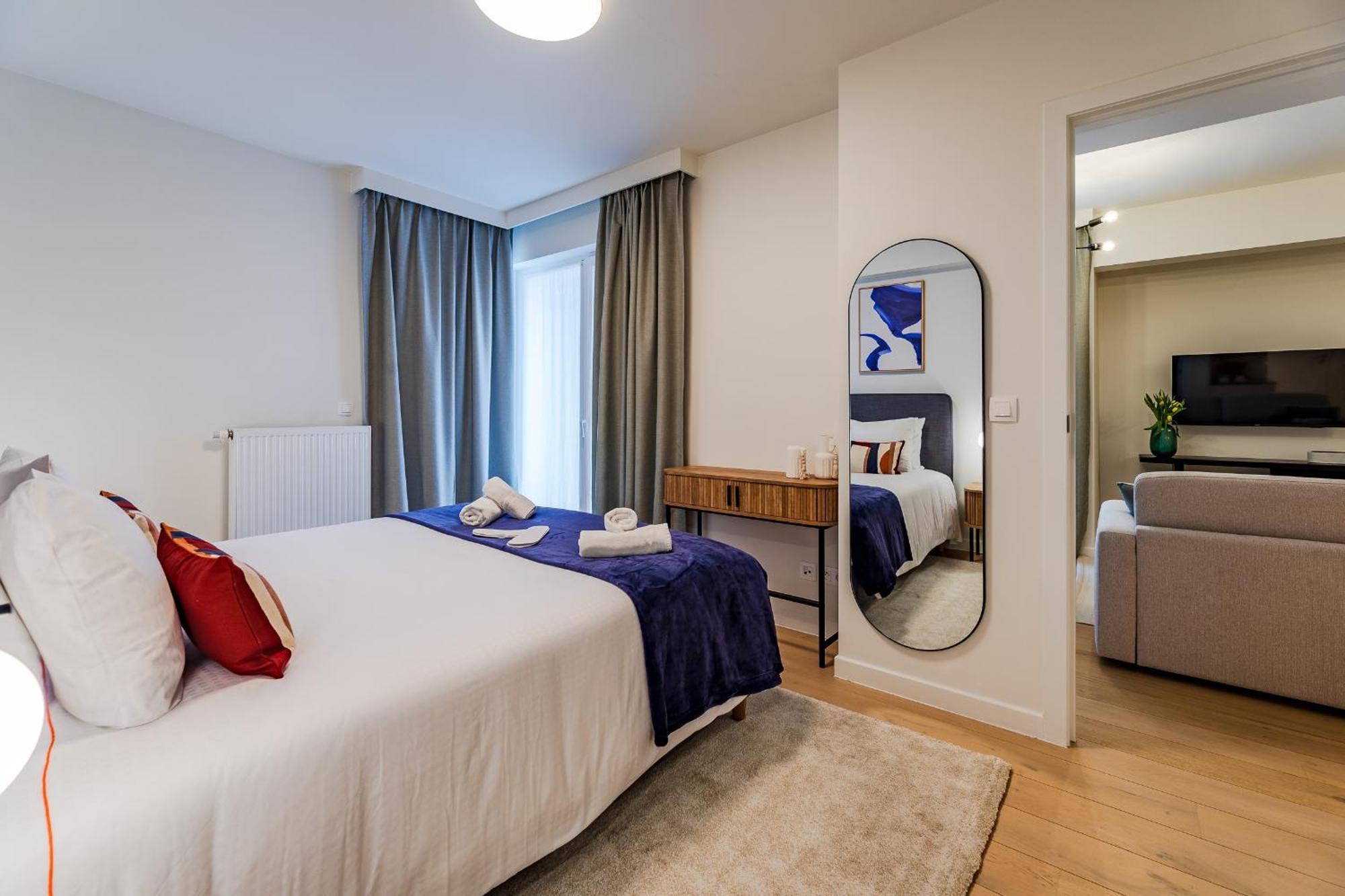 Diamant 1BR Apartment Brussel Bagian luar foto