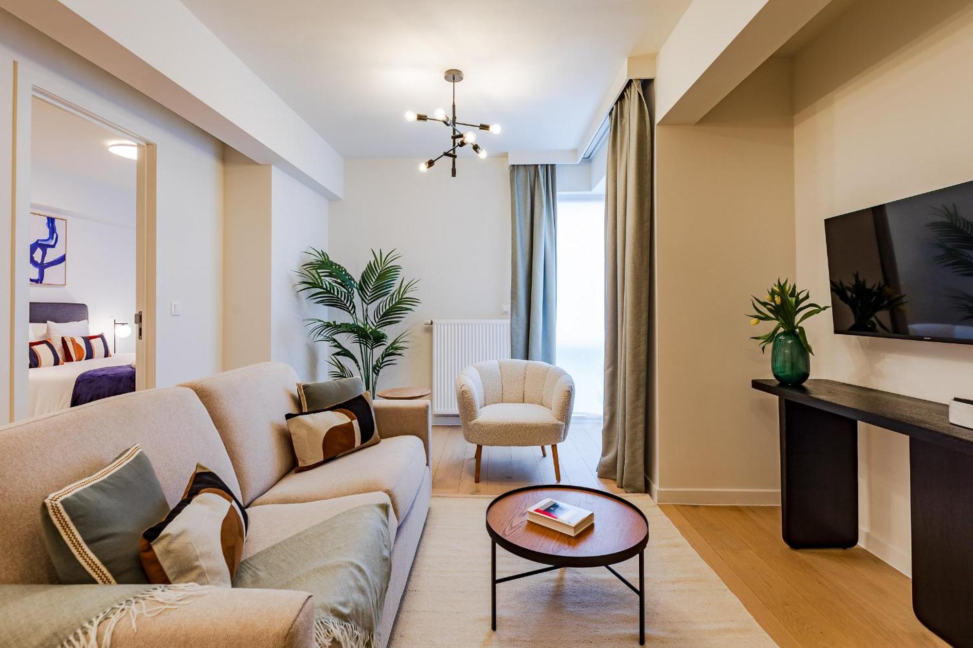 Diamant 1BR Apartment Brussel Bagian luar foto