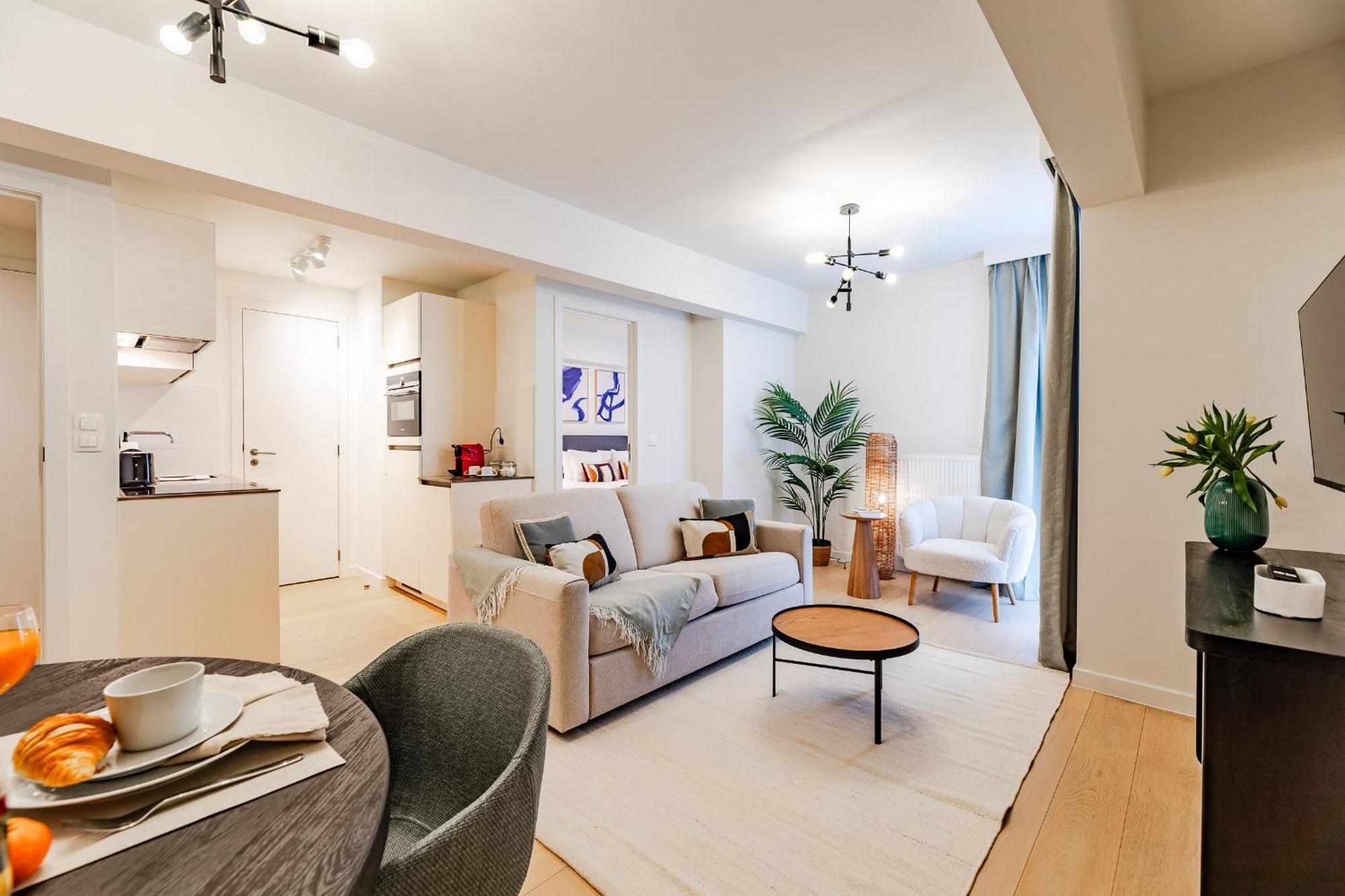 Diamant 1BR Apartment Brussel Bagian luar foto