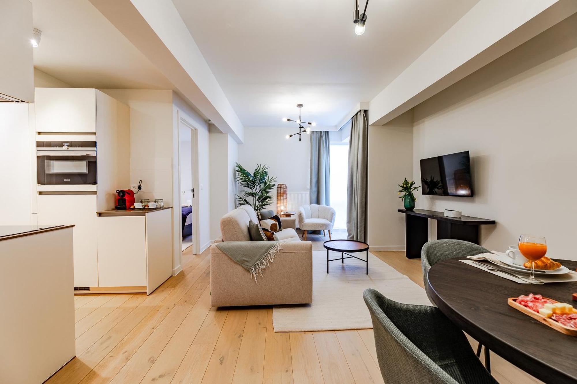 Diamant 1BR Apartment Brussel Bagian luar foto