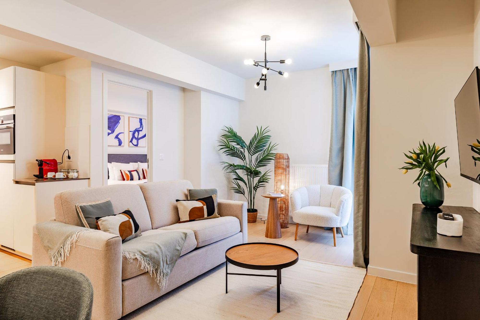 Diamant 1BR Apartment Brussel Bagian luar foto