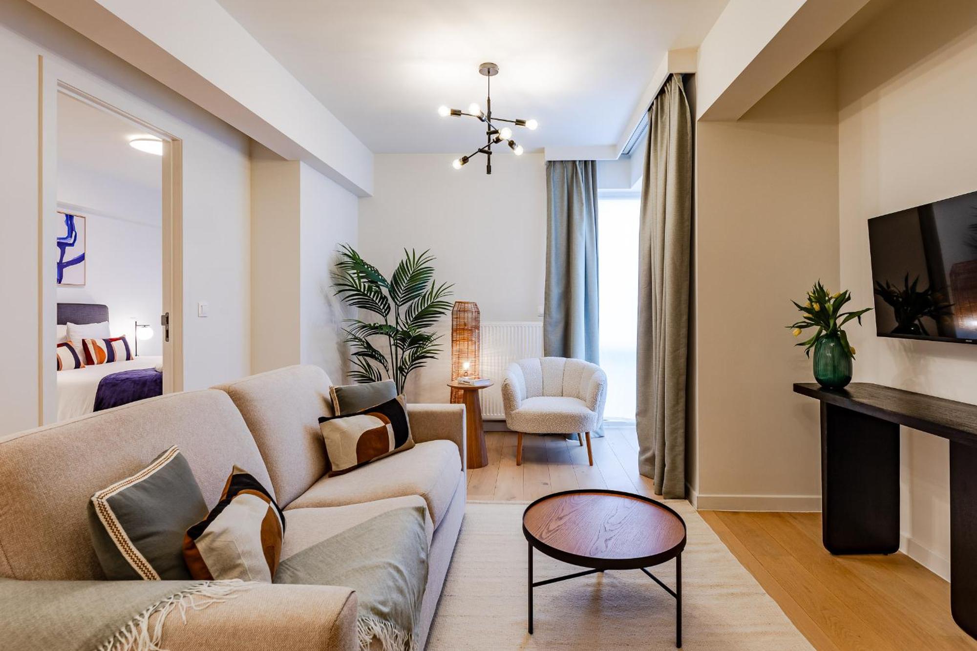 Diamant 1BR Apartment Brussel Bagian luar foto
