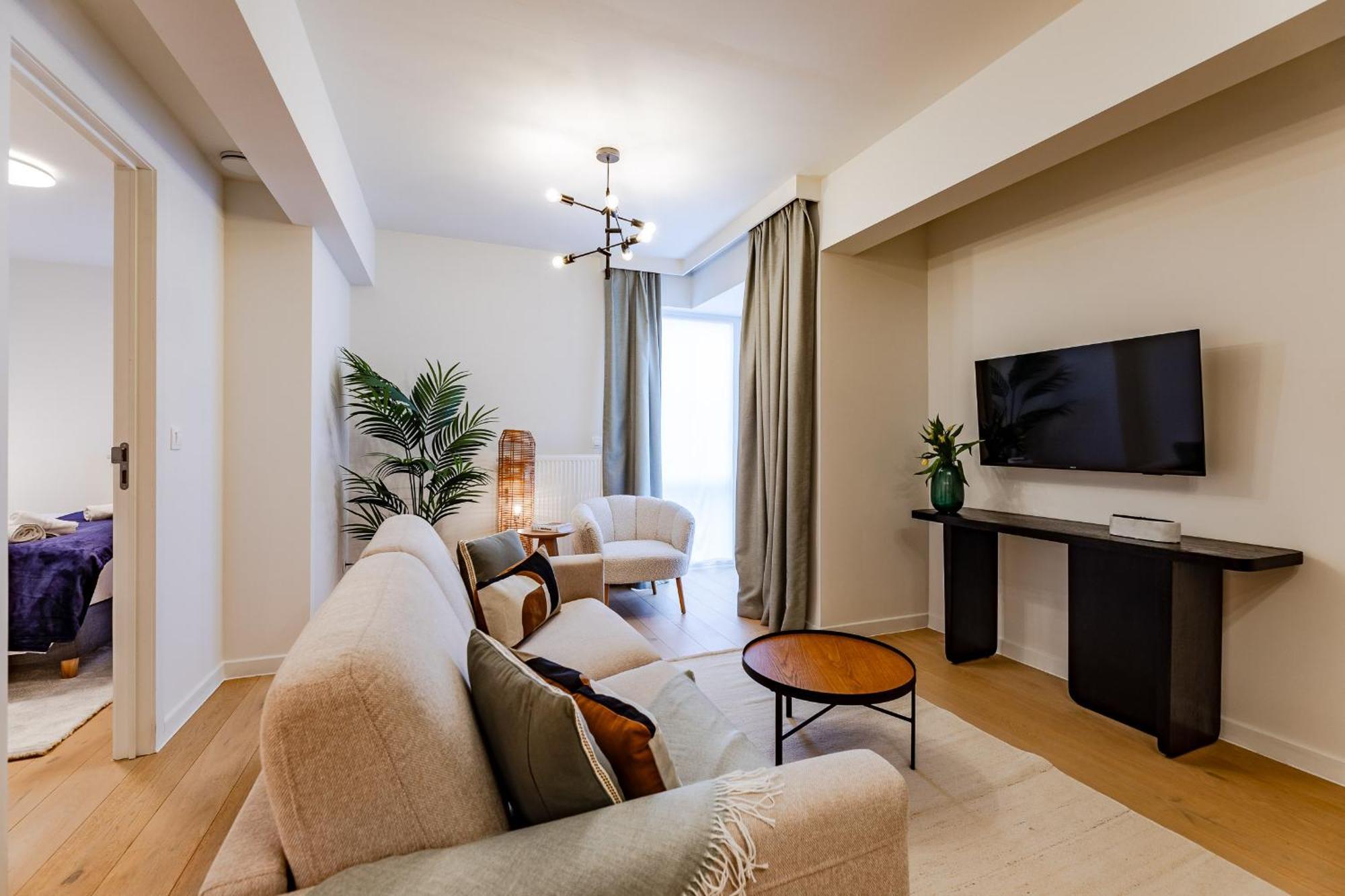 Diamant 1BR Apartment Brussel Bagian luar foto